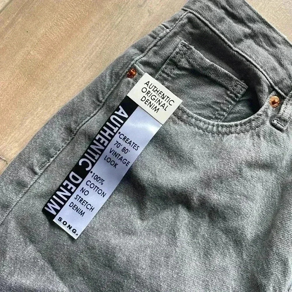 4/$25 NWT S.O.N.G. Ripped Distressed Gray 90s Boyfriend Jeans Sz 7 / 28 - Picture 5 of 9